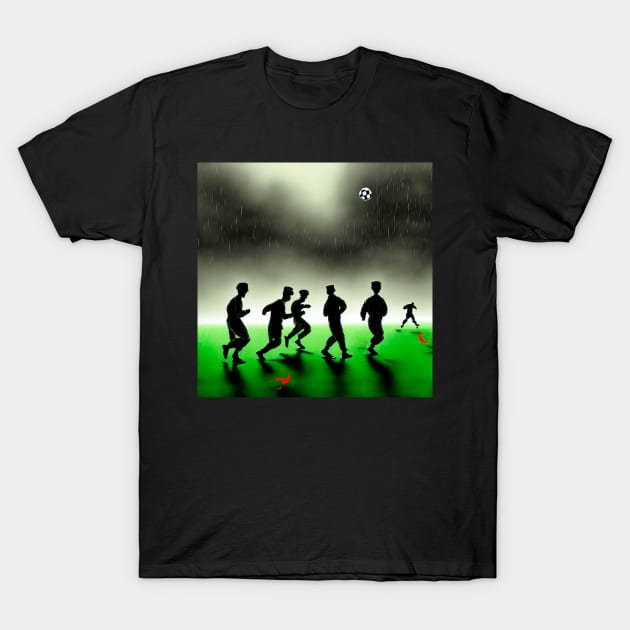 Soldiers playing soccer T-Shirt by Arassa Army